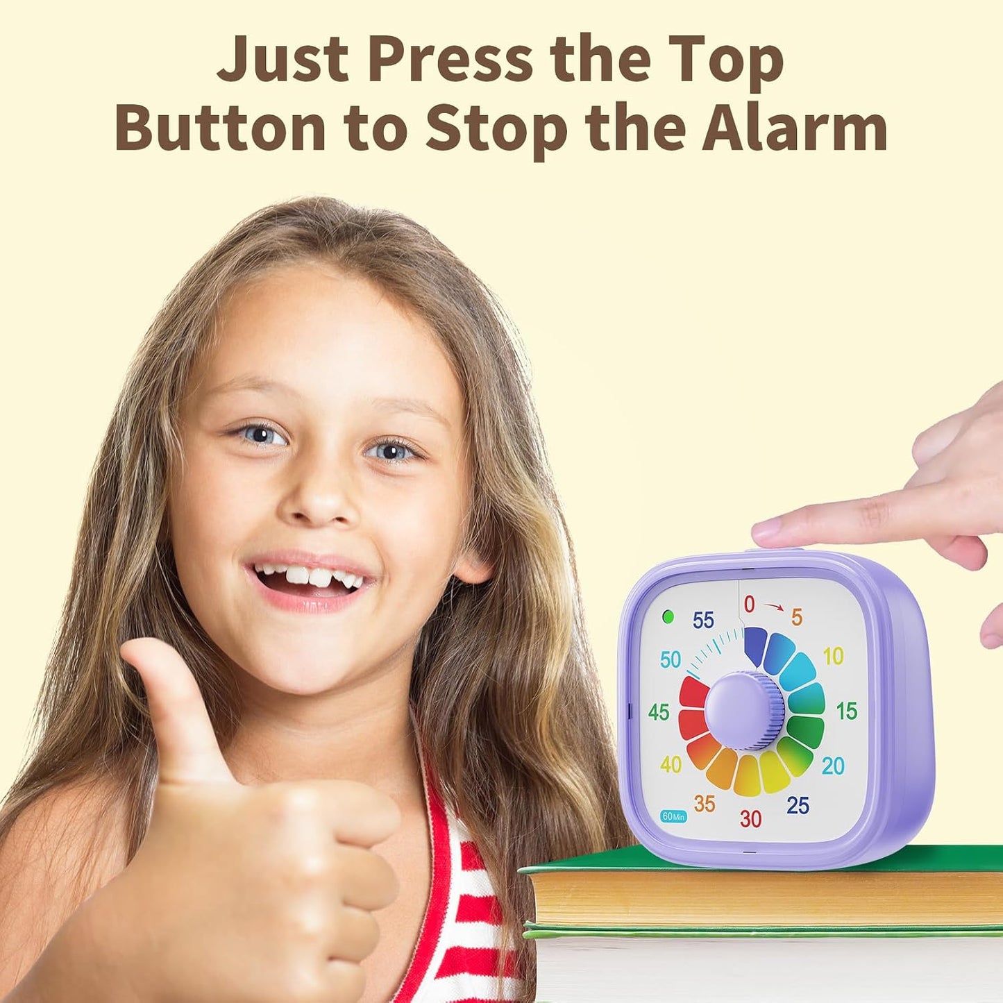 Visual Timer, Pomodoro Timers for Kids Adults, 60-Minute Countdown Desk Timer for Productivity, Silent ADHD Timer for Kids Toddlers, Kitchen for Cooking (Blue)