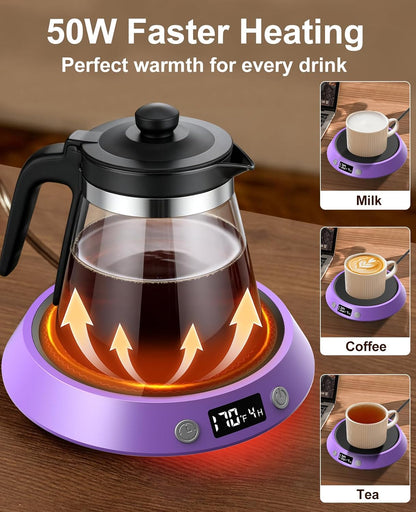 Kepwam Mug Warmer for Desk, Coffee Warmer with 3 Temp Settings & 2-9H Timer