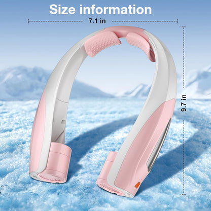 Hionly AI Neck Fan, 6 Speeds Adjustable Portable Personal Fan Rechargeable, Faster Cooling Wearable Fan, Ultra Quiet for Home, Office, Travel, Outdoor