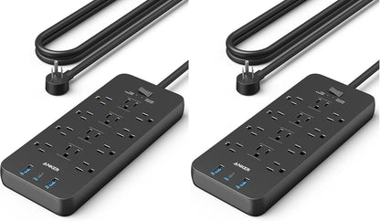 Anker Power Strip with 2100J Surge Protector, Outlet Extender, 20W, 12 AC
