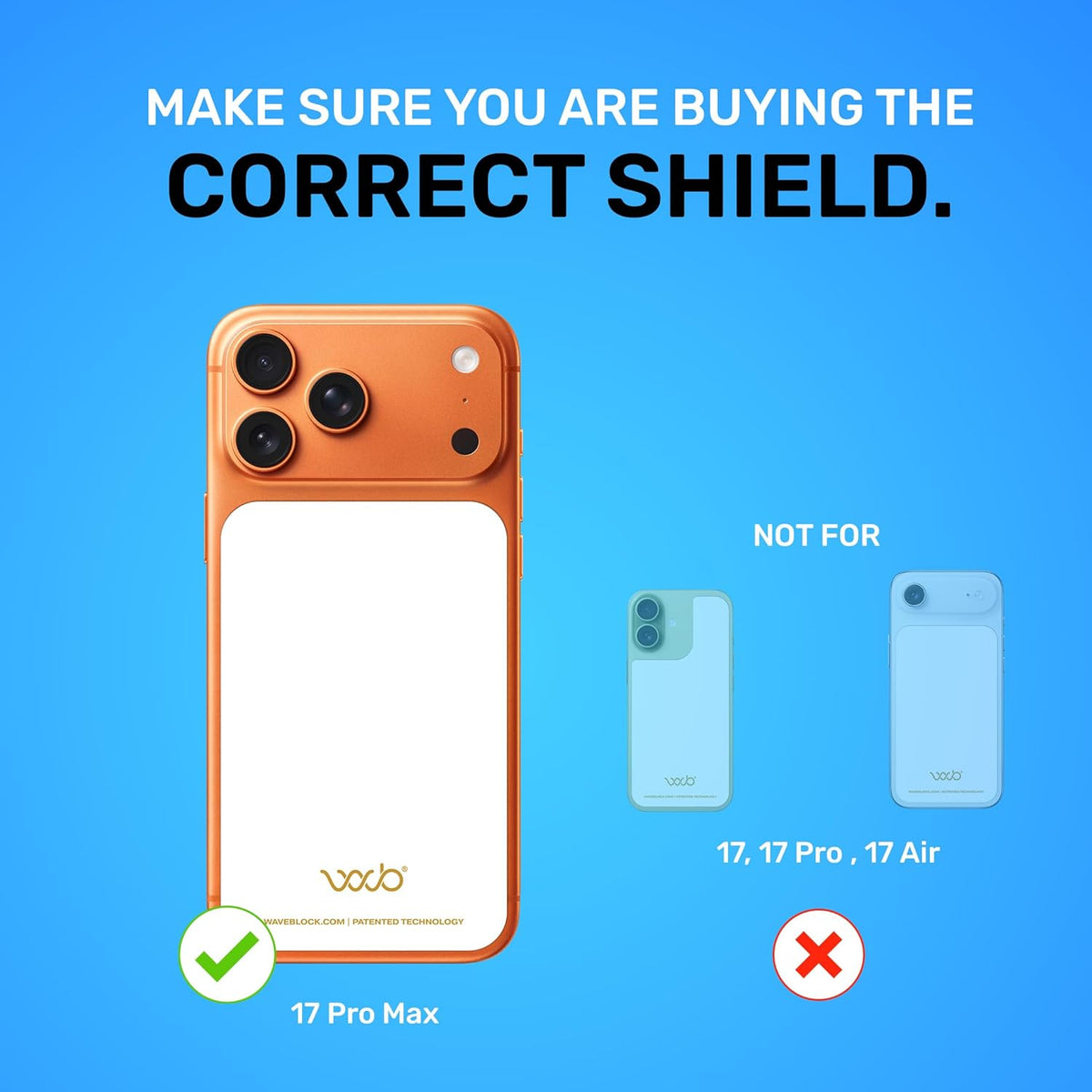 WAVEBLOCK EMF Blocker Sticker for iPhone 15 White