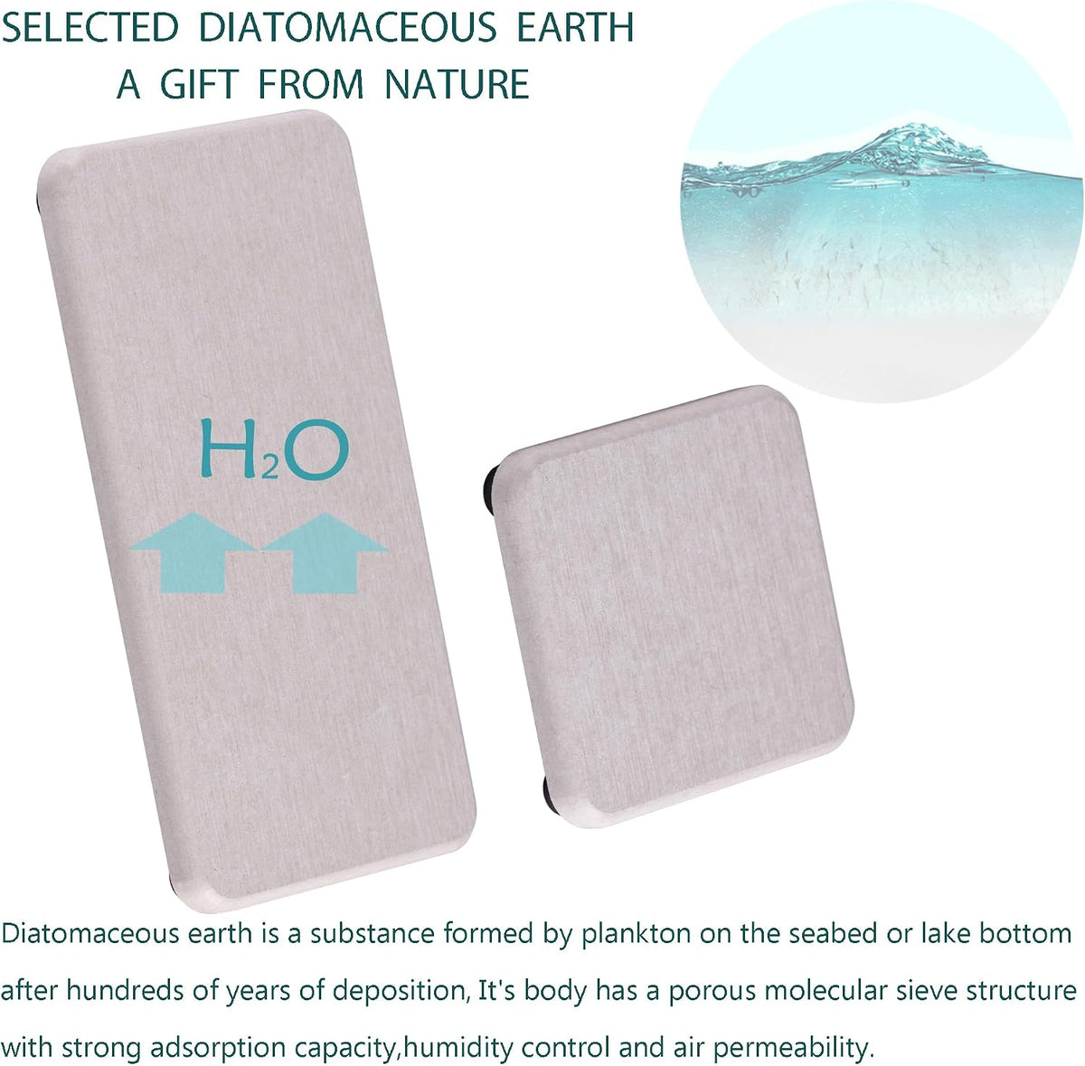 NiuYichee Set of 4 Water Absorbent Diatomite Coasters, Dish Soap Stone Tray