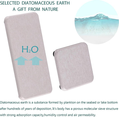 NiuYichee Set of 4 Water Absorbent Diatomite Coasters, Dish Soap Stone Tray