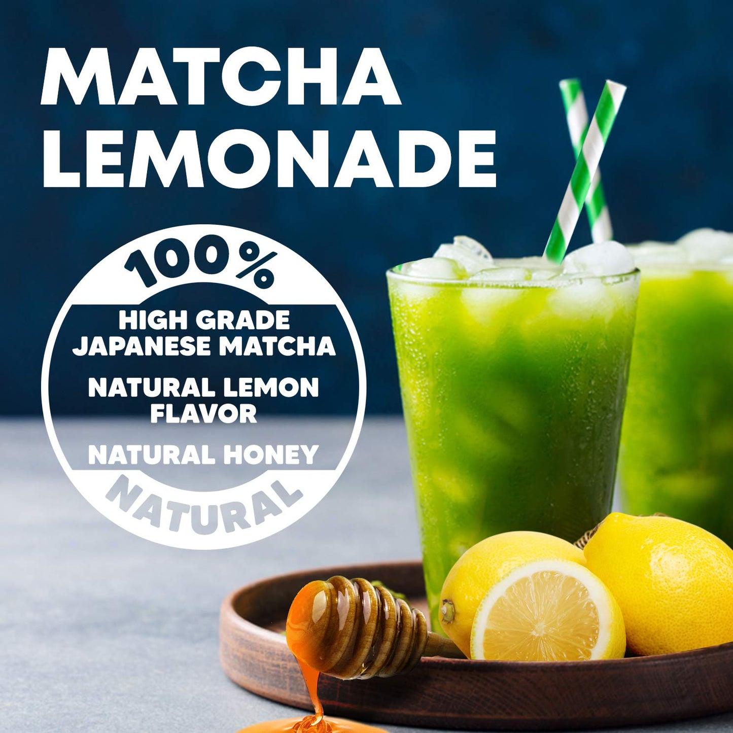 Sweet Japanese Matcha Latte Green Tea Powder Mix - 12oz Homemade Green Matcha Tea Latte or Frappe (Ceremonial Grade)