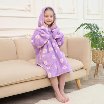 Fiosnow Glow in the Dark Unicorn Blanket Hoodies for Kids 6-13YR Oversize Wearable Blanket Hoodies for Boys Girls Teens