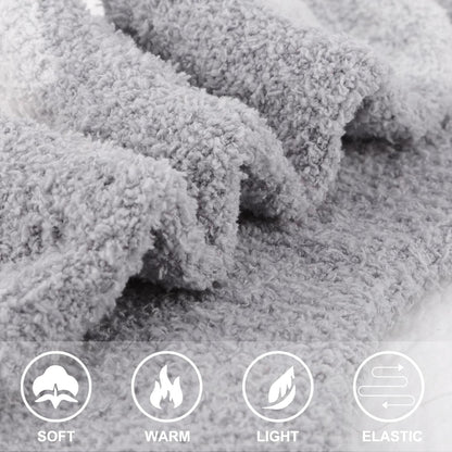Plush Fuzzy Socks for Women Fluffy Cozy Slipper Socks Fall Thanksgiving Birthday Gifts for Her