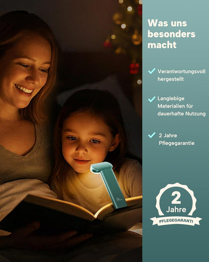 86lux Book Light, Rechargeable Reading Light for Book in Bed