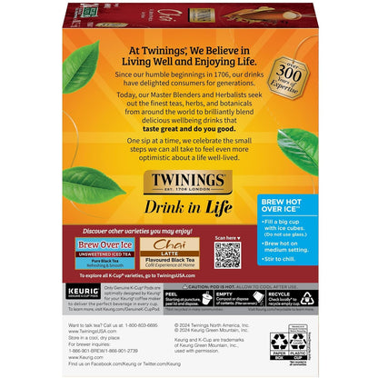Twinings Pure Peppermint Herbal Tea K-Cup Pods for Keurig, 24 Count (Pack of 1), Made with 100% Pure Peppermint, Naturally Caffeine-Free, Enjoy Hot or Iced