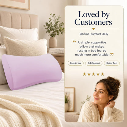 Lumbar Support Pillow for Bed Relief Back Pain: Lower Back Pillow for Sleeping - Memory Foam Waist Pillow - Back Wedge Bolster Pillow for Side, Back&Stomach Sleepers - Bed Rest Pillow for Car, Sofa
