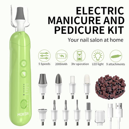 Hoxida Nail Drill Grinder for Senior Thick Toenail Manicure Pedicure Kit