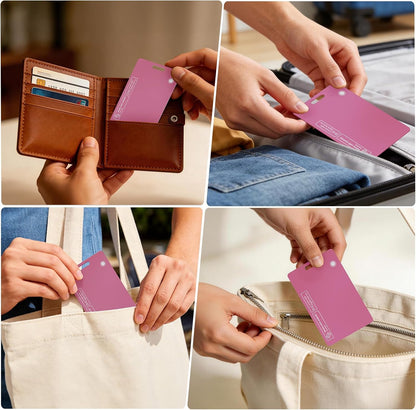 2 Pack Wallet Tracker Card for Apple & Android, Tracking Card for Backpacks