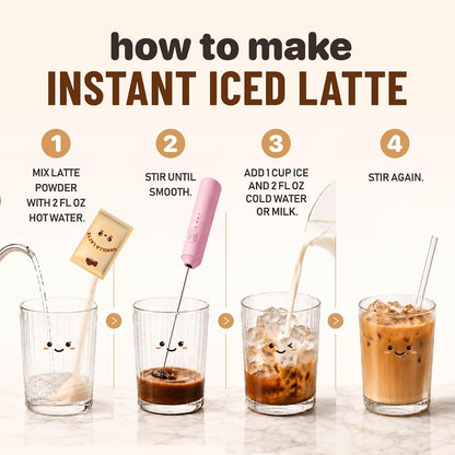 YULU FOODS Matcha Instant Latte Mix (12 Servings, 8.47 oz) | 3-in-1 Japanese Matcha Latte Powder with Creamer & Sugar | Non-Dairy | Hot or Iced Café-Style Latte in Seconds