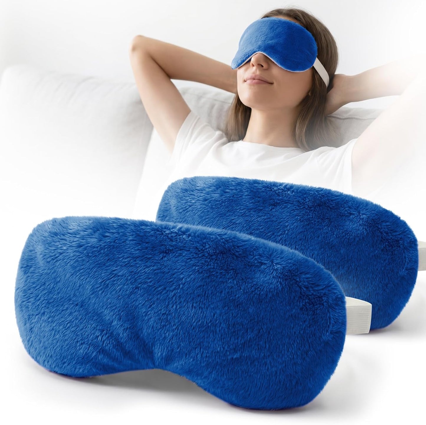Heated Eye Mask for Dry Eyes, Steam Warm Compress for Stye Eye Treatment, Relieve, Hot Compress, Moist Heat Mask for Blepharitis (Steel Grey)