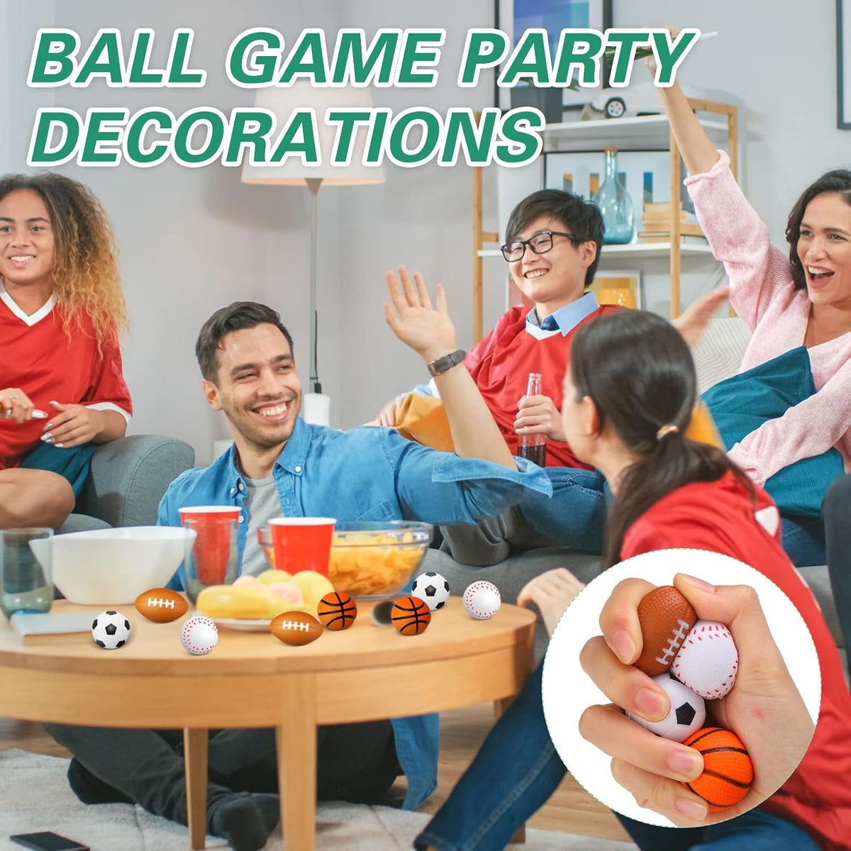 Jerify 120 Pack Mini Foam Sports Balls, Soccer Basketball Football Bulk
