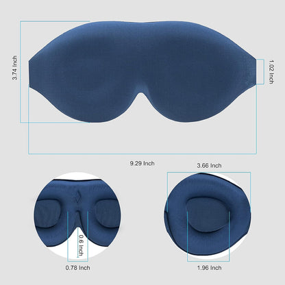 ALASKA BEAR Sleep Mask for Side Sleepers Patented Design, Cup-Shaped and Extra-Soft, 100 Blackout Eye Mask Shades Cover for Men and Women Home or Travel, Machine Washable, Black