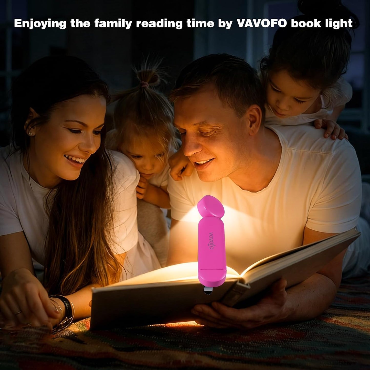 VAVOFO USB Rechargeable Book Light, Blue Light Blocking, Amber Clip-On Bookmark Shaped Reading Light, Eye Care 6 LEDs With 9 Lighting Modes for Bookworms (Grey)