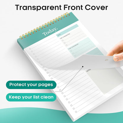 Taja To Do List Notepad, Undated Daily Planner for Work and Goal Setting