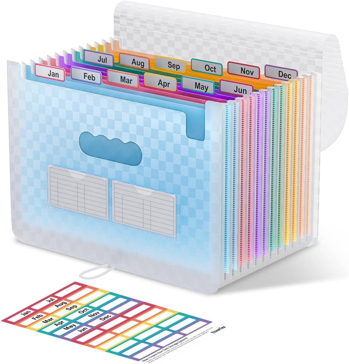 ThinkTex Accordion File Organizer, 12 - Pocket Expanding File Folders