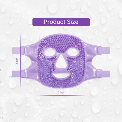ZNÖCUETÖD Cold Face Ice Mask Facial Ice Pack, Hot Cold Compress for Face