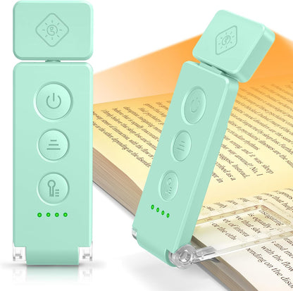 Glocusent Eye-Caring 12 LED Book Light, Compact Rechargeable Reading Light