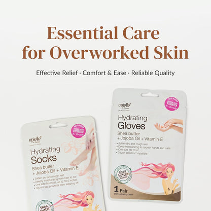 Epielle Hydrating Foot Mask 6 Pairs, Relieve and Soften with Shea Butter & Jojoba Oil, Deep Moisturizing Socks for Dry, Cracked Feet, Self Care Gifts for Women, Spa Kit
