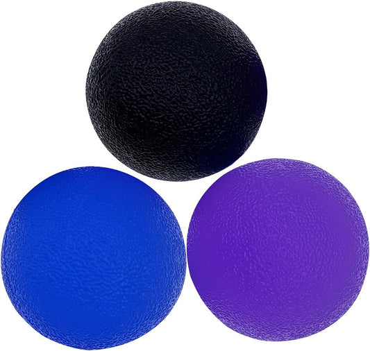 3 Multiple Resistance Stress Relief Gel Balls for Hand Finger Wrist Exercise Muscles Arthritis Training Grip Exerciser Strengthening, Hand Grip Strength Train Ball for Adults