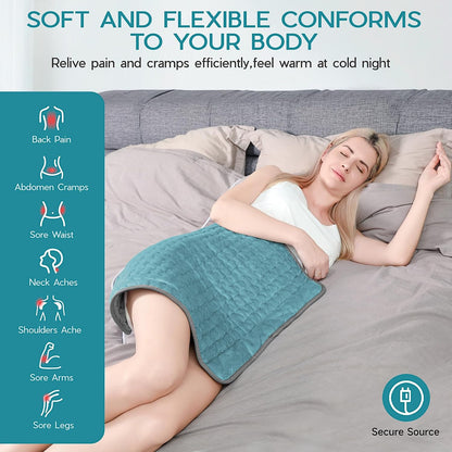 Heating Pad for Period Cramps, Heating Pad for Back/Neck/Shoulder Muscle Pain, 6 Heating & 4 Timer Setting, Auto Shut Off, Dry/Moist Heat & Machine Washable, Birthday Christma s Gifts for Women Mom