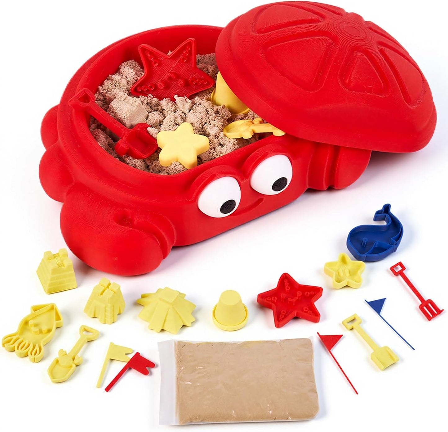 7.1 in Desktop Turtle Sandbox with Lid -17Pcs MINI Desk Zen Garden Kit with Varied Molds, Tools & Sand, Mini Zen Garden for Desk, Stress Relief Desk Toys Gifts for Office for Adults (Turtle)