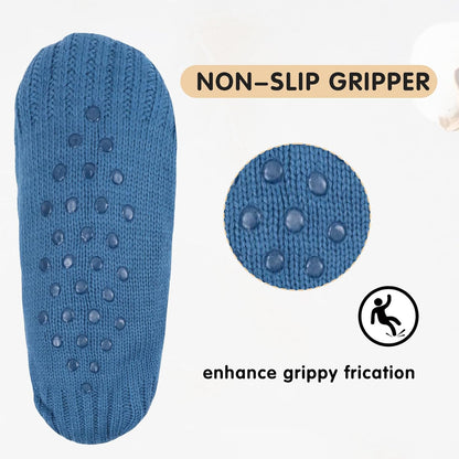 Unisex Fluffy Fuzzy Warm Slipper Socks for Men Women, Thick Fleece Lined Non-Slip Socks Indoor Floor