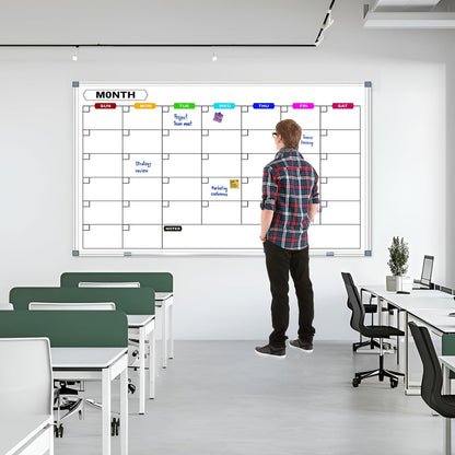 Dry Erase Board Calendar for Wall, 36" x 24" Monthly Whiteboard