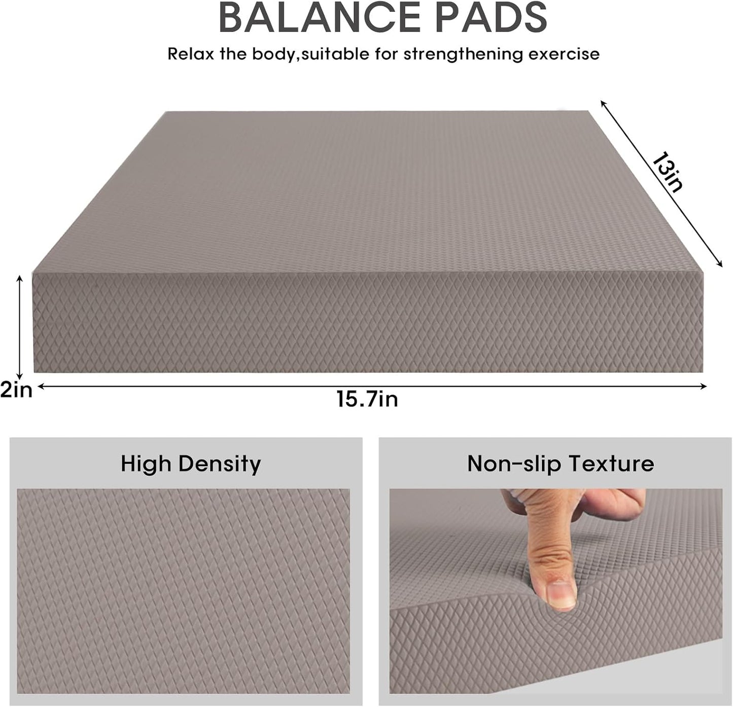 Exercise Balance Pad，Balance Foam Mat for Physical Therapy Equipment & Strength Stability Training, Slip Resistant Foam Mat for Yoga, Pilates, Meditation，Gardening knee pads