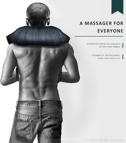 Mo Cuishle Women Men Gifts, Shiatsu Back Shoulder and Neck Massager with Heat, Electric Deep Tissue 4D Kneading Massage, Best Gifts for Mom Dad Wife Husband her Him, Christmas, Birthday (NOT Cordless)
