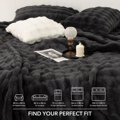 Heated Blanket Throw 50" x 60" - Soft Flannel Sherpa Electric Blanket Throw with 5 Heating Levels & 4 Hours Auto Off, Machine Washable, Ideal Gift for Grandma (Purple)