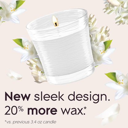 Glade 1-Wick Scented Candle Jar, Clean Linen, Air Freshener Infused with Essential Oils, 4.08 Oz, 2 Count