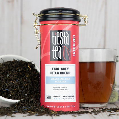 Tiesta Tea Earl Grey de la Crème, Creamy Earl Grey Black Tea, 4oz