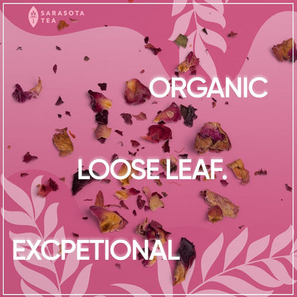Organic Rose Petals 4.4oz | USDA Organic Dried Rose Petals for Tea, Culinary & Baking | Edible Rose Flowers | Caffeine Free Herbal Tea | Non-GMO | Floral & Aromatic