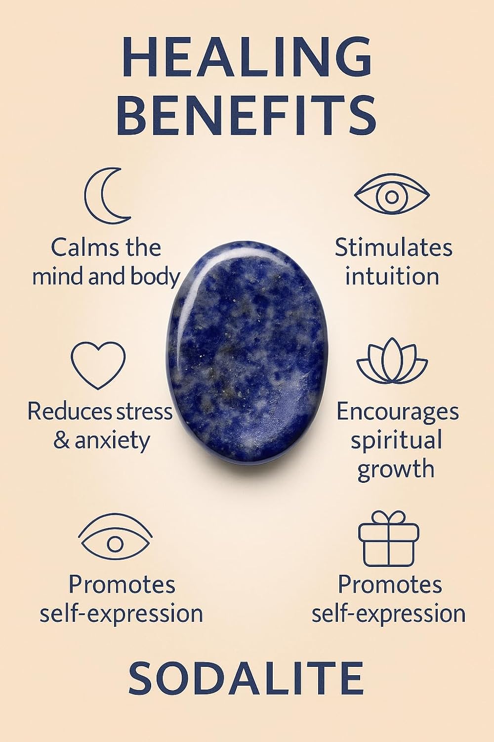 Natural Polished Thumb Palm Crystal for Meditation, Labradorite Worry Stone for Stress Relief, Anxiety Support & Pocket Reiki Healing