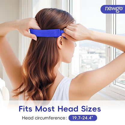 NEWGO Cooling Eye Mask for Puffy Eyes, Cold Eye Mask Eye Ice Pack for After Eyes Surgery, Tension Stress Relief, Itchy Eyes, Headaches, Dark Circles - Blue