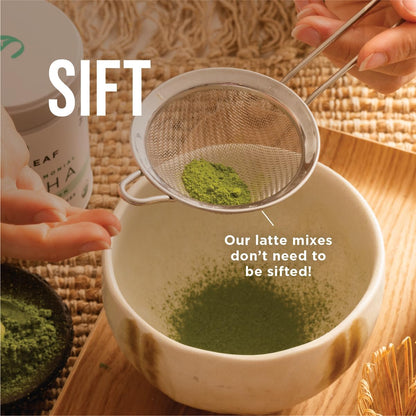 Jade Leaf Matcha - Traditional Starter Set - Japanese Matcha Gift Set Includes: Bamboo Whisk (Chasen), Scoop (Chashaku), Stainless Steel Sifter, Fully Printed Handbook