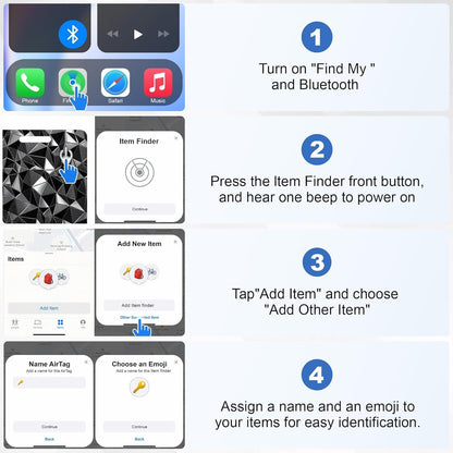 Wallet Tracker Card, Rechargeable, Works with Apple Find My