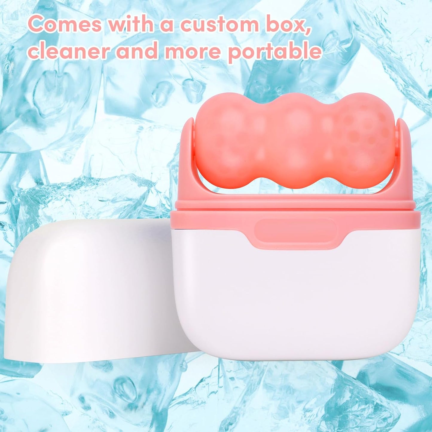 Fronnor Ice Roller for Face,Eyes,Cooling to Tighten Brighten Complexion, Soothing Skin Care Tool, Massager Under Eye Puffiness,Gift for Women