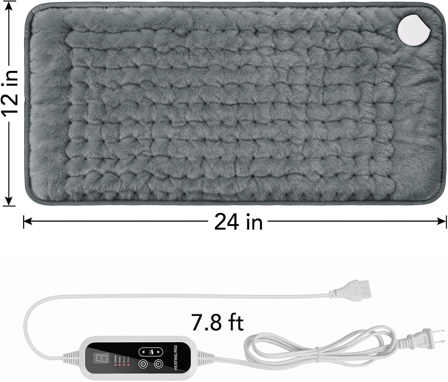 Extra Large Heating Pad for Back Pain Relief - 33"x17"Electric Heating Pad