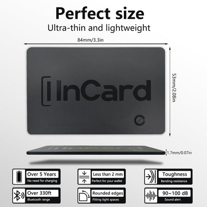Wallet Tracker Card, Android & iPhone, Find My & Google, 5 Year Battery