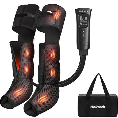 Nekteck Leg Massager for Circulation and Pain Relief, 6 Modes & 6 Intensities Air Compression Boots Helpful for Leg Swelling, Edema RLS, FSA Eligible Gifts for Mom Men Women Dad Birthday