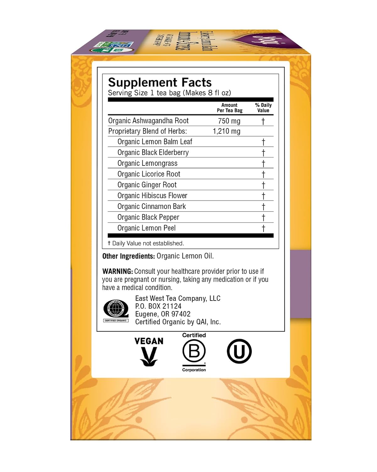 Yogi Tea, Tea Immune Stress Elderberry Lemon Balm Organic, 16 Count