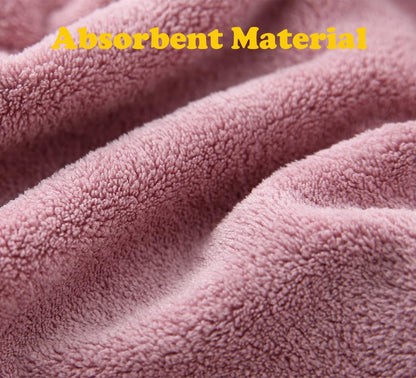 M-bestl 2 Pack Microfiber Hair Towel Wrap,Hair Drying Towel with Button,Quick Dry Hair Towel Turban for Women,Absorbent Anti-frizz Head Towel for Long Thick Curly Hair(Pink&Beige)