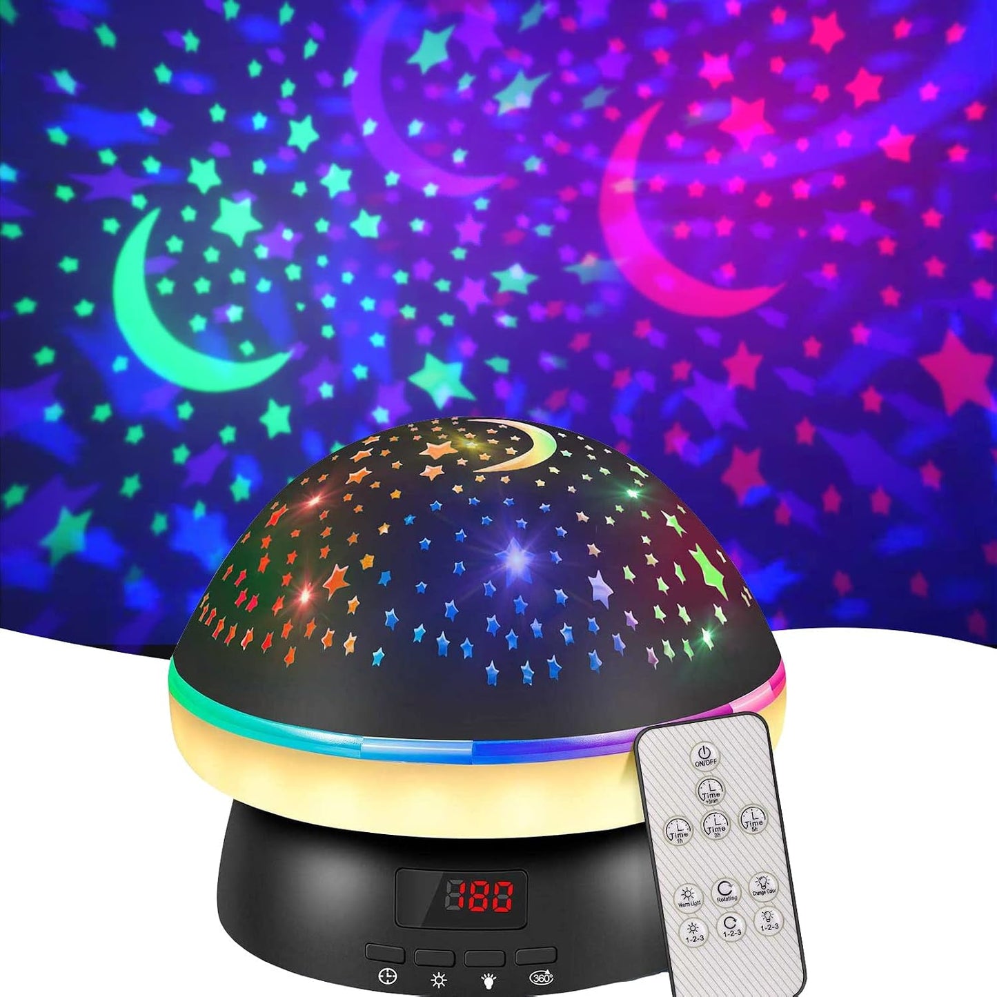 MINGKIDS Toys for 3-8 Year Old Girls Boys,Star Night Light Projector with Hard Projection Cover, Timer&Rotation,2-9 Year Olds Kids Chritsmas Birthday Gifts