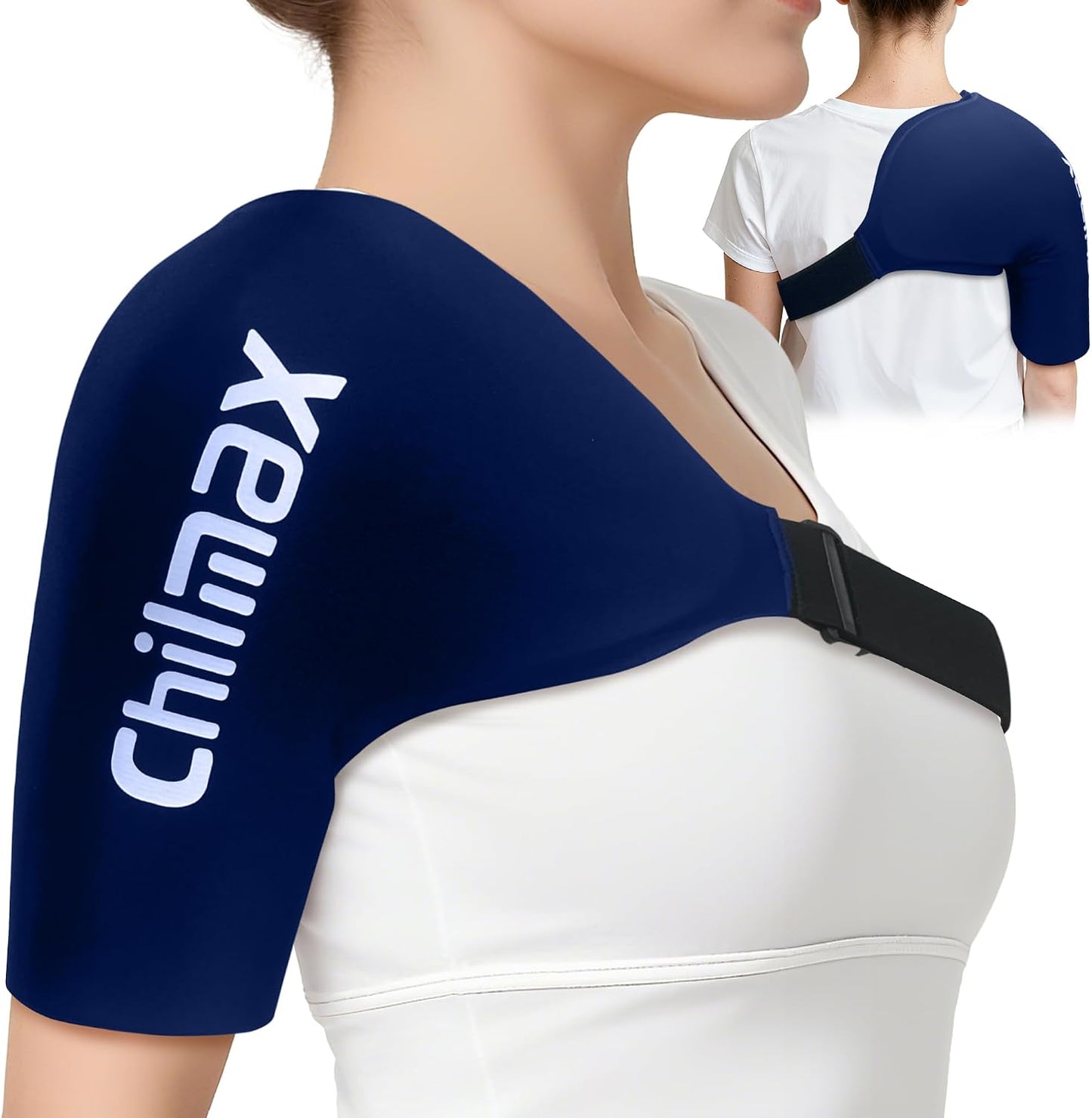 Shoulder Ice Pack Wrap for Rotator Cuff & Arm,Reusable Hot and Cold Therapy Compression Wrap and Shoulder Periarthritis Pain Relief, Fatigue Reduction,Post-Surgical Rehabilitation