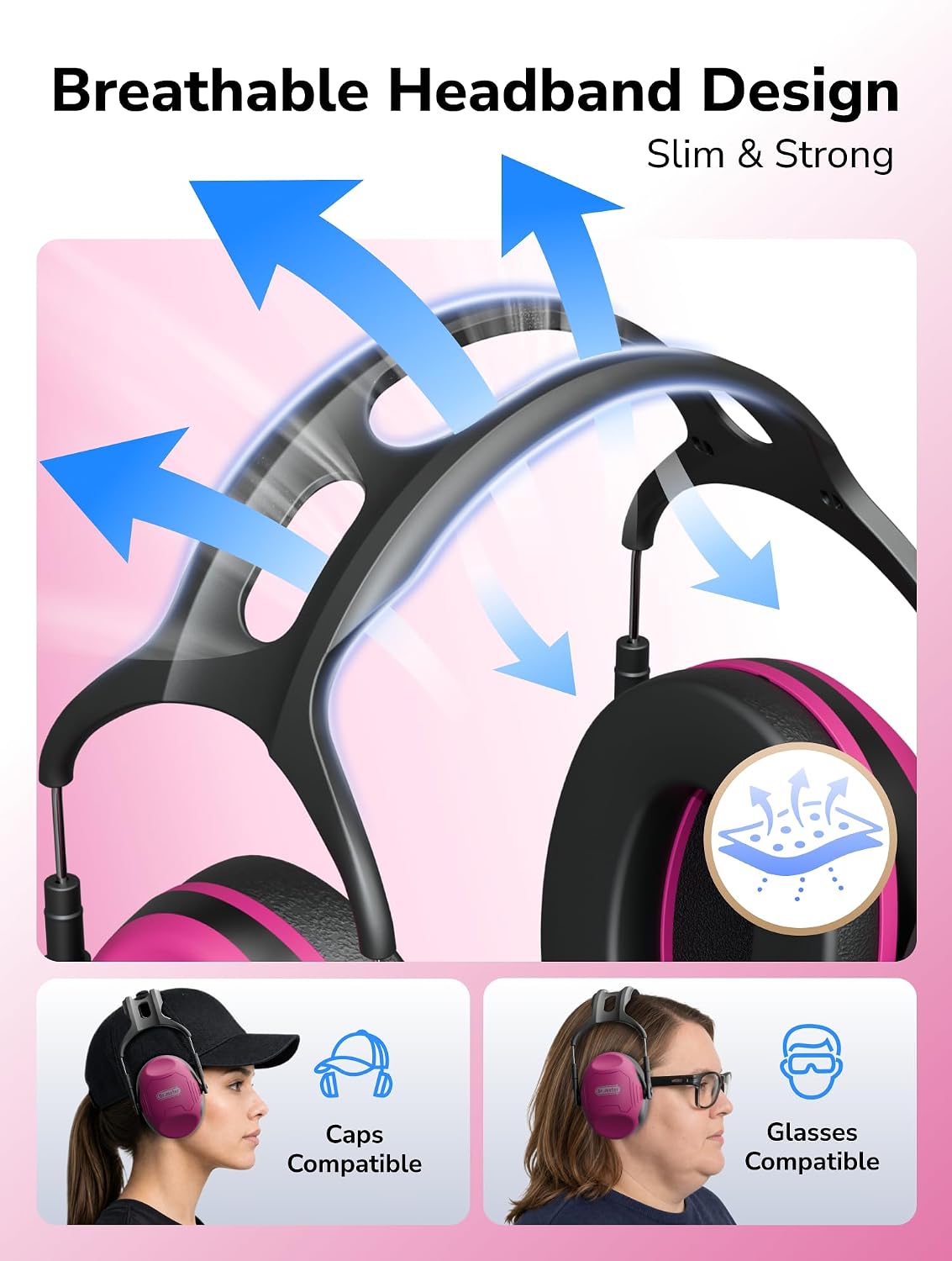 Dr.meter Ear Protection Ear Muffs, Noise Cancelling Headphones for Adults Kids 31dB Earmuffs for Noise Reduction, Hearing Protection for Shooting Gun Range, Mowing, Monster Jam, Sensory, Fireworks