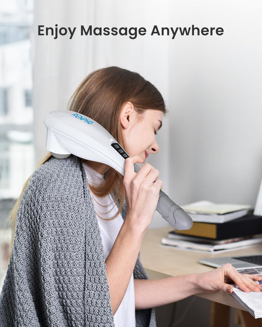 RENPHO Cordless Handheld Massager, 5 Adjustable Speeds and Massage Modes